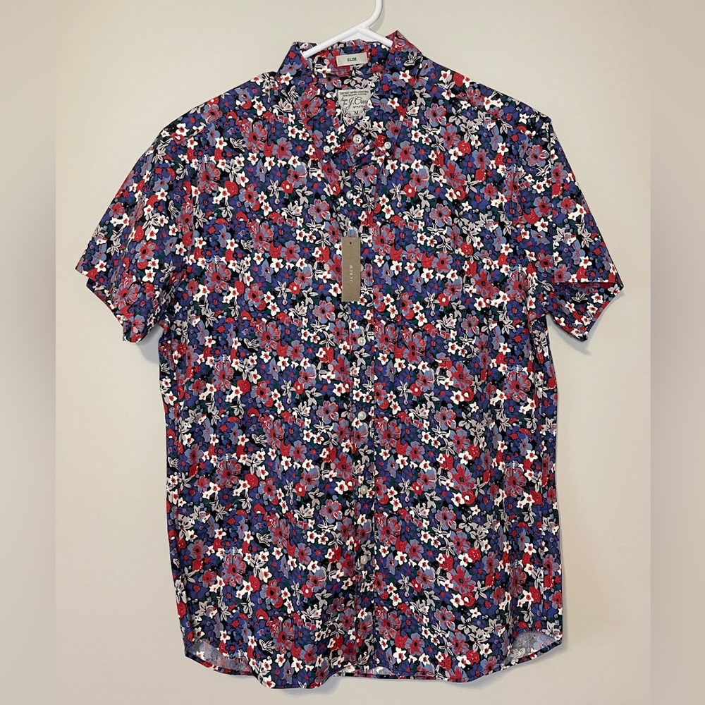 J Crew/J.Crew floral button up shirt size M/Medium slim fit NEW WITH TAGS